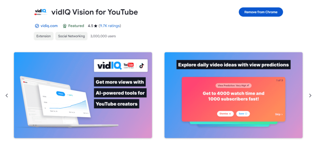VidIQ-Chrome-extension-youtube