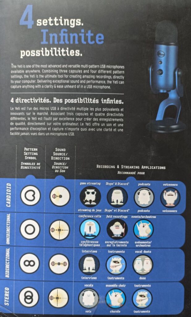 blue yeti on audio type