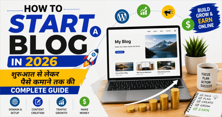 How to Start a Blog in 2026 शुरुआत से लेकर पैसे कमाने तक की Complete Guide