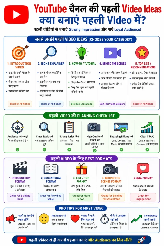 YouTube First Video Viral कैसे करें? First Video Algorithm Hack 2026 1 youtube-first-video-upload-guide