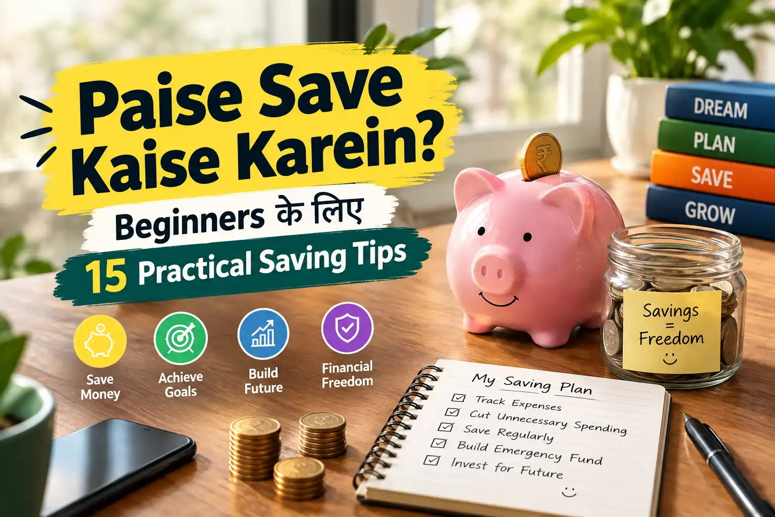 Paise Save Kaise Karein? Beginners के लिए 15 Practical Saving Tips Paise-Save-Kaise-Karein